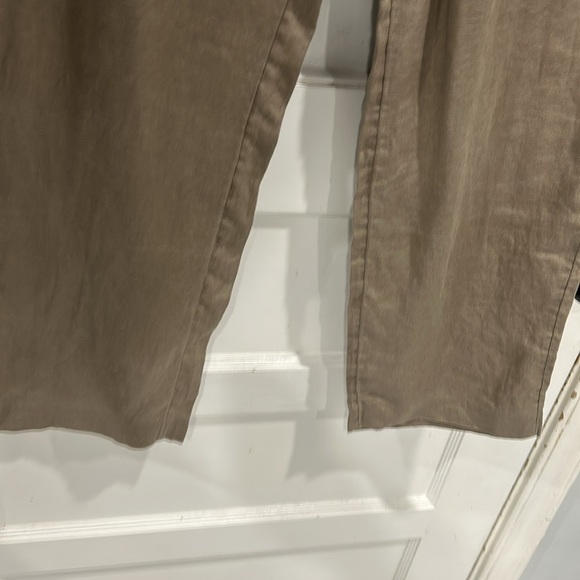 H&M Regular Fit Elastic Waist Linen Pull On Pants with Pockets in Tan - Medium - Picture 5 of 8